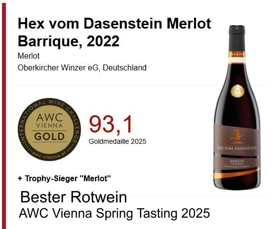 Hex vom Dasenstein BARRIQUE, Merlot Qualitätswein trocken