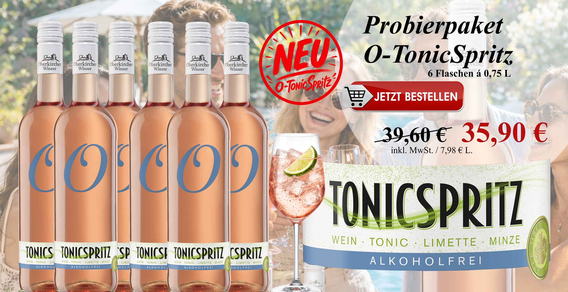 6er Probierpaket O-TonicSpritz Alkoholfrei 
6x O-TonicSpritz Alkoholfrei