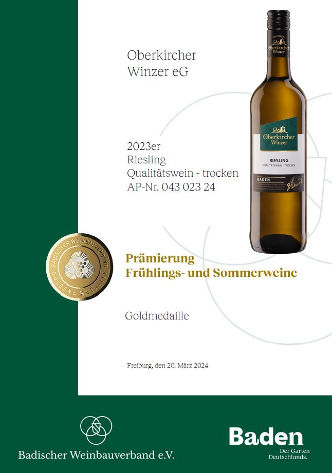 Collection Oberkirch, Riesling Qualitätswein trocken