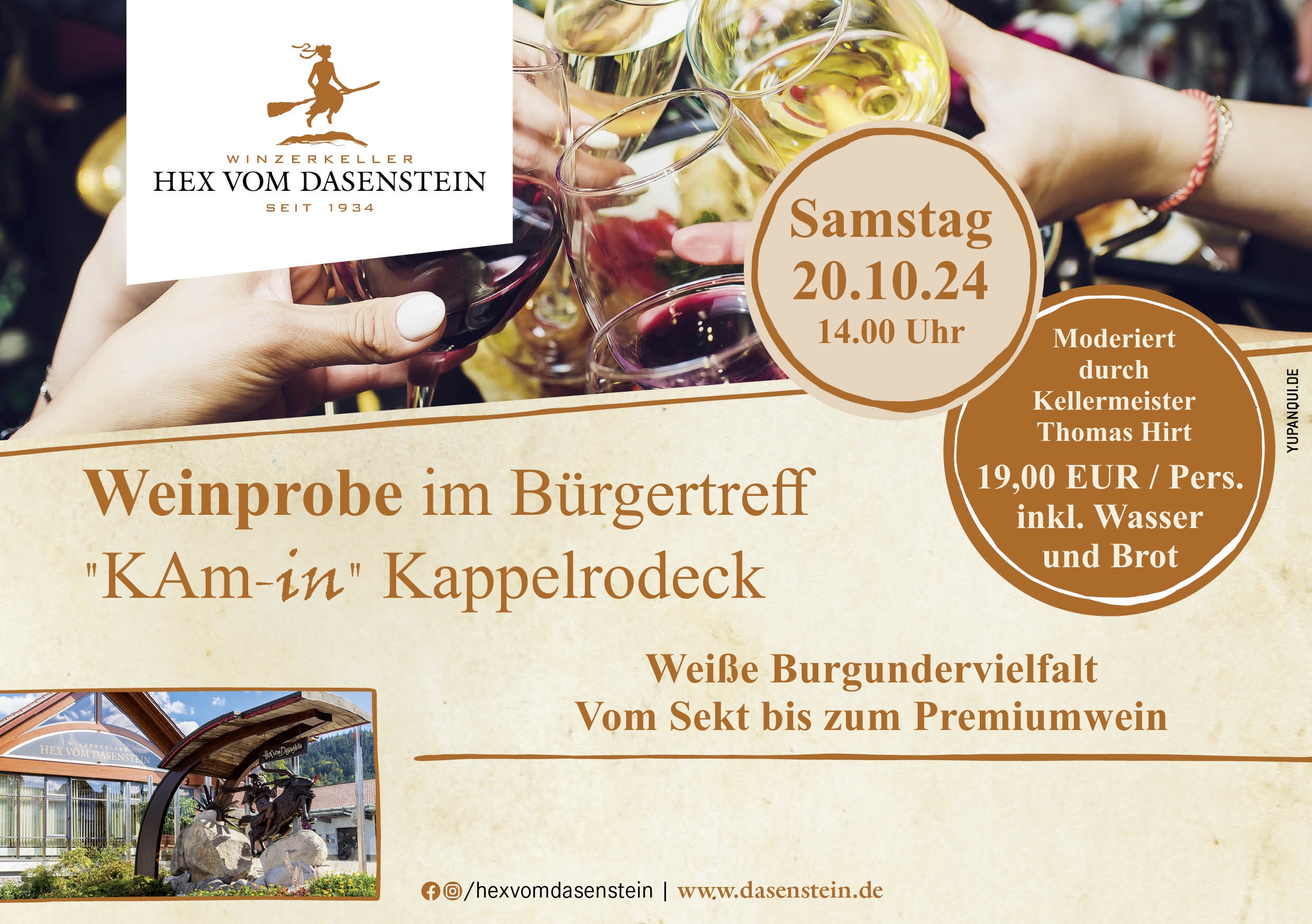 Weinprobe Winzerkirwi im Bürgertreff, So. 20.10.2024 um 14.00 Uhr