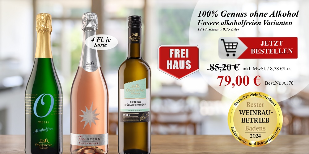 Aktionspaket -100% Genuss ohne Alkohol- 12 Fl., Unsere alkoholfreien Varianten Aktionspaket -100% Genuss ohne Alkohol- 12 Fl., Unsere alkoholfreien Varianten